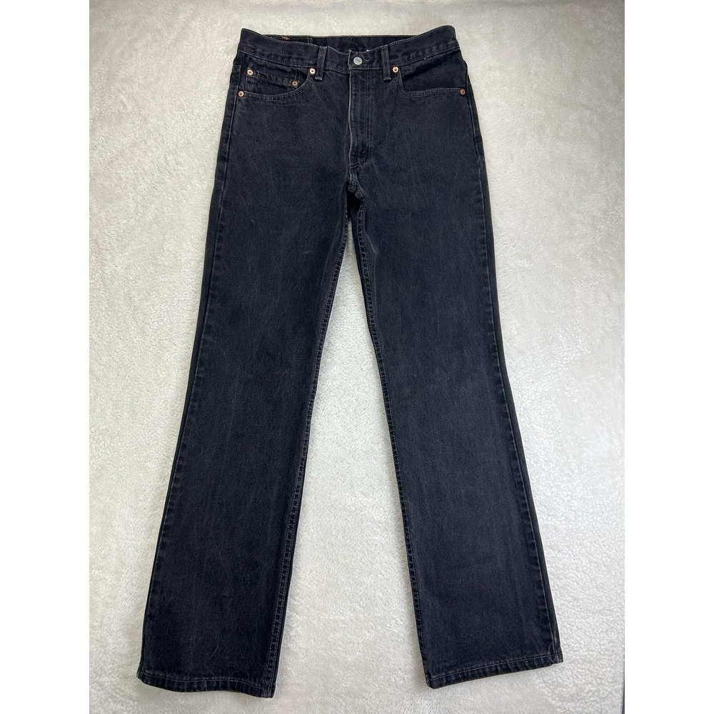 Vintage Levis 517 Bootcut Black Made in USA Denim Jeans 32x33 (Tag 34x34)